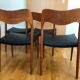 4 Danish jlmoller chairs from the 50s