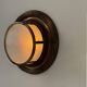 Vintage XL wall light, brass and frosted glass, France, 1920.
