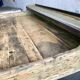 Workbench in metal and wood