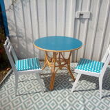Rattan table 60s