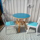 Rattan table 60s