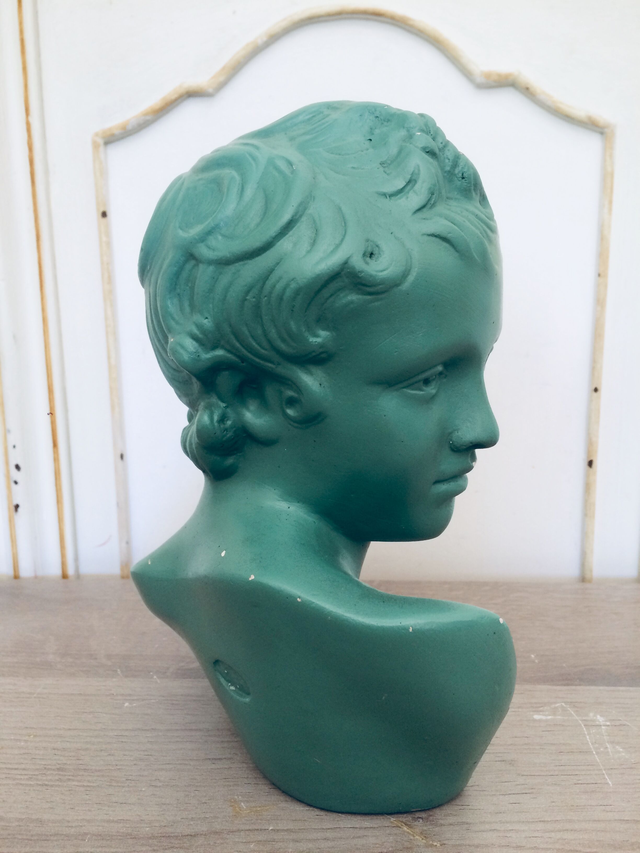 Original painted plaster bust