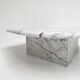 Solid Carrera marble coffee table, 1980s
