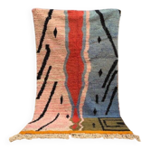 Handwoven, colorful pure wool rug, size 250 x 250 cm