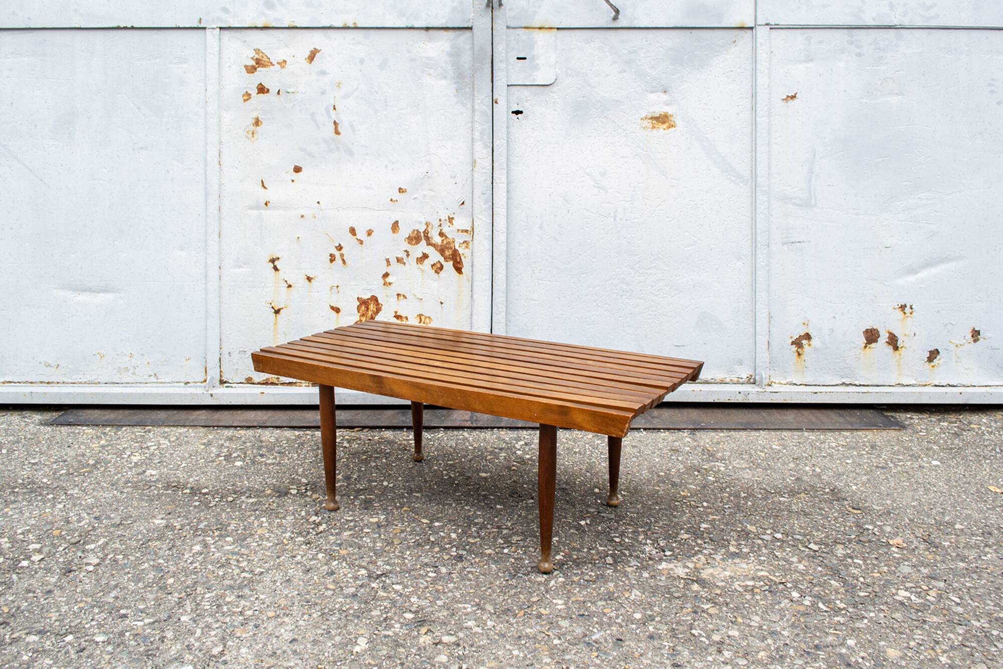 Italian Wooden Bench, 1950s