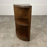 Art Deco corner unit in solid oak, corner cupboard