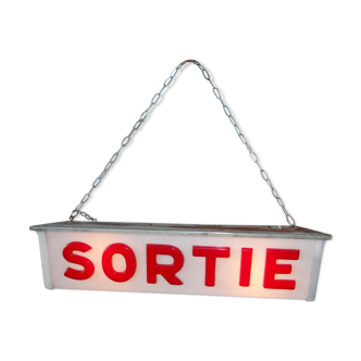 Panneau lumineux sortie de magasin années 60
