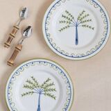 Hand painted ceramic dessert plate