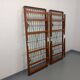 Pair of vintage stackable daybeds in oak wood and metal from the 60s