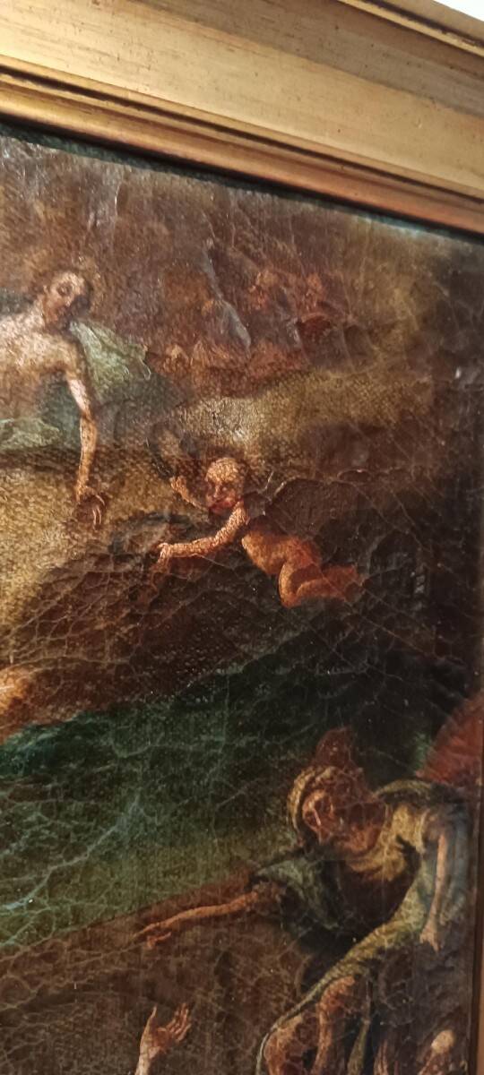 Antique painting - oil on canvas - Assumption of the Virgin, 18th century