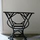 Table d'appoint en bambou et rotin noirci, époque 1900