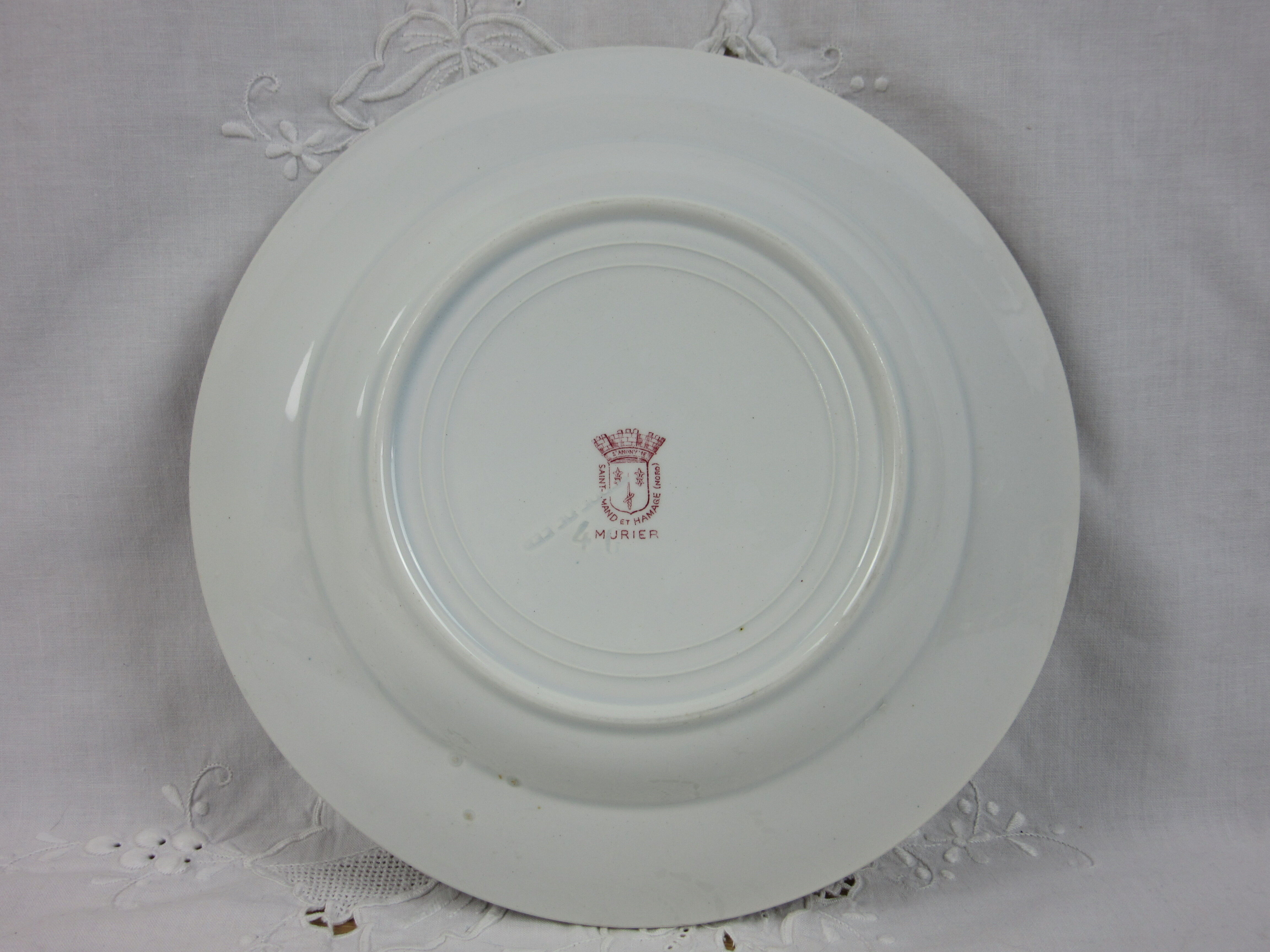 Set of 4 hollow plates model Murier Saint Amand and Hamage