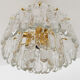Gilded ice glass chandelier by J.T. Kalmar for Franken KG