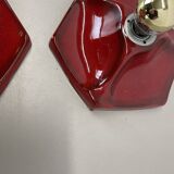 Set of Two SPACE AGE Ceramic Fat Lava Wall Lights by Hustadt Lights Germany