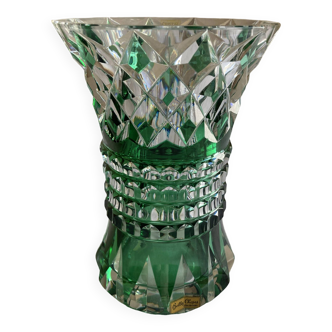 Crystal vase Saint Louis Emerald