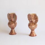 Neoclassical Spanish Copper Lustre Vases, 19Th