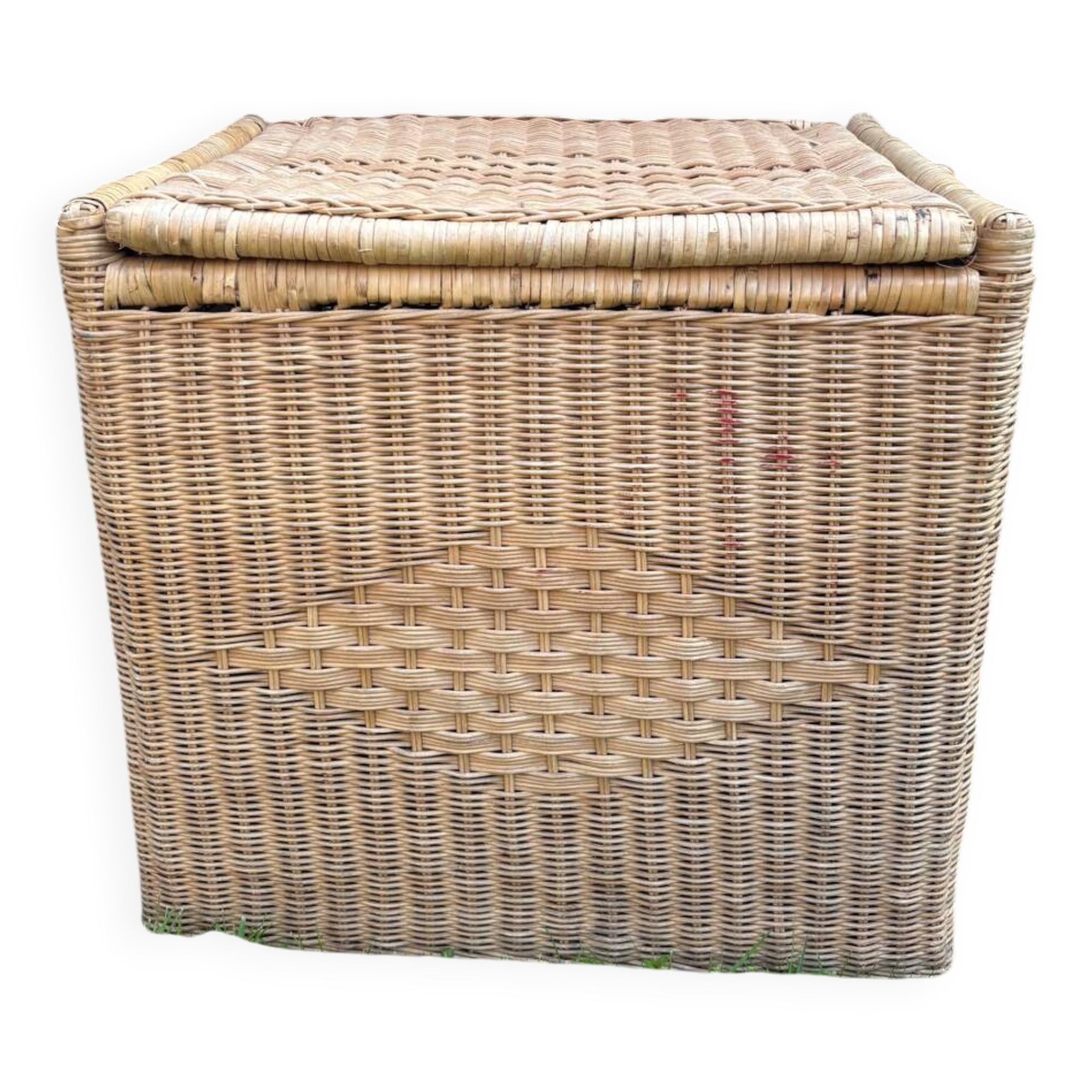 Vintage rattan and wicker trunk, chest