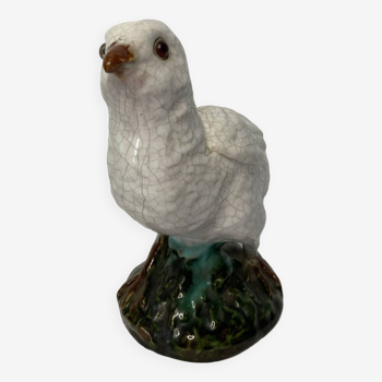 FILMONT (Jean), old ceramic bird chick Caen signed around 1920