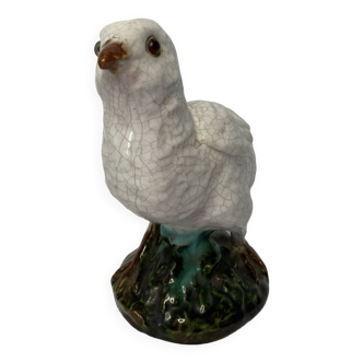 FILMONT (Jean), old ceramic bird chick Caen signed around 1920