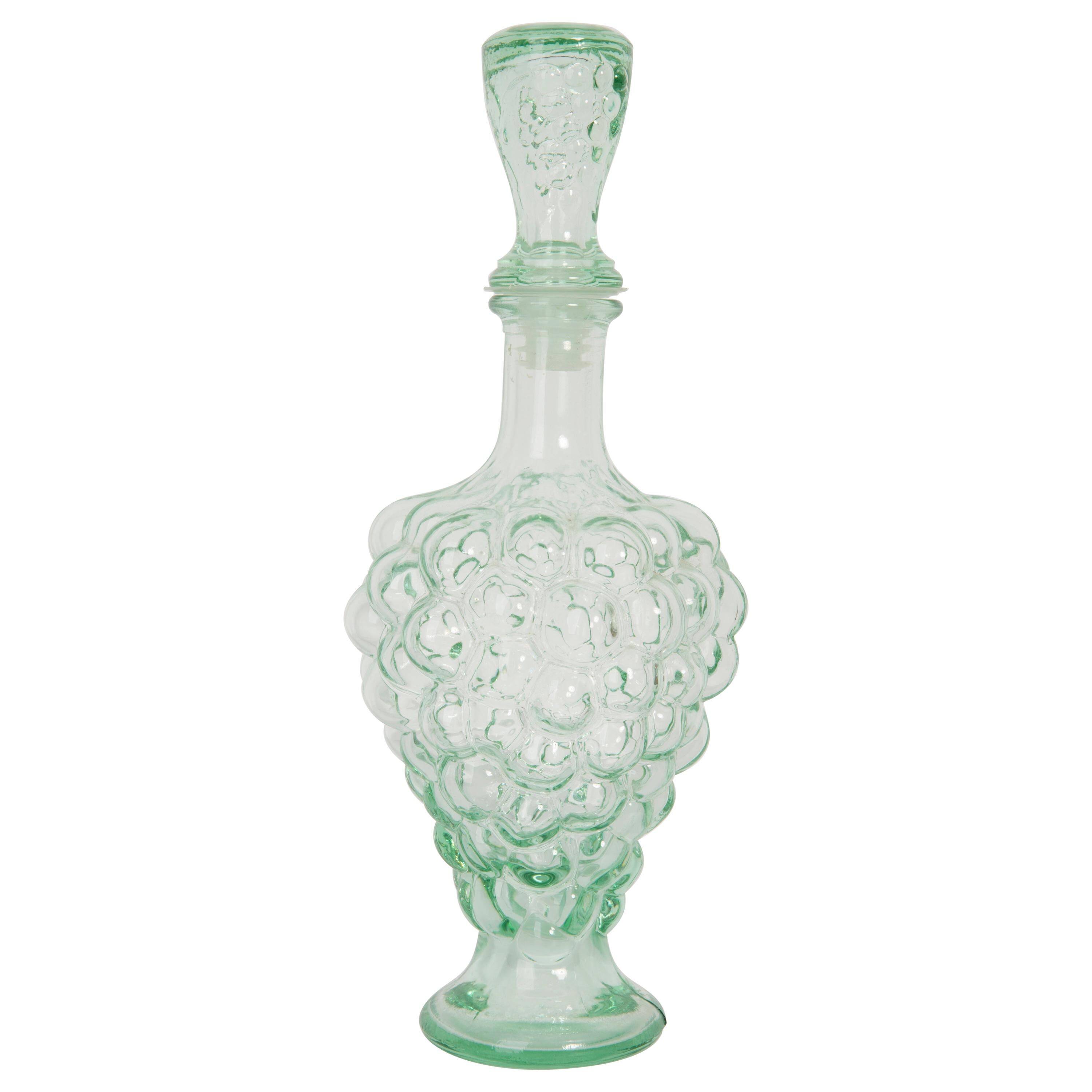 Transparent Glass Genie Carafe with Stopper, 20th Century, Italy, 1960s