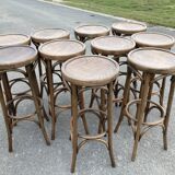 Set of 10 vintage bar stools