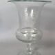 Pair of large antique Medici-shaped vases in engraved blown glass C412