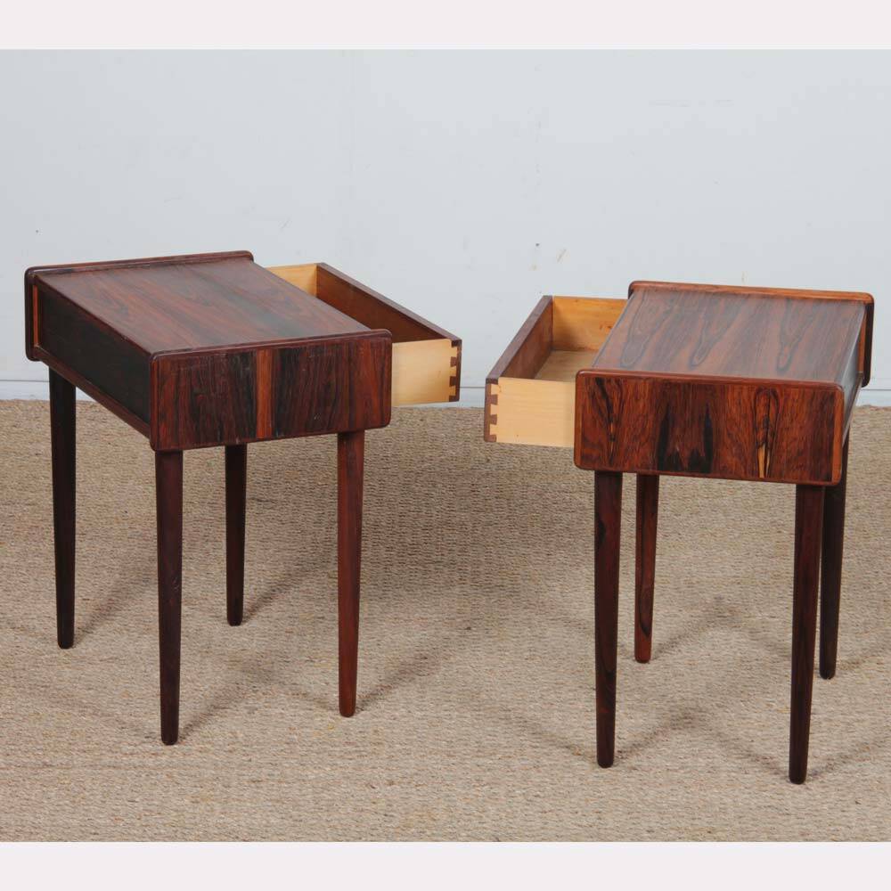 Paire de chevets scandinaves en palissandre de Rio, 1960
