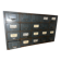 Industrial metal workshop cabinet, 20 drawers, original patina.