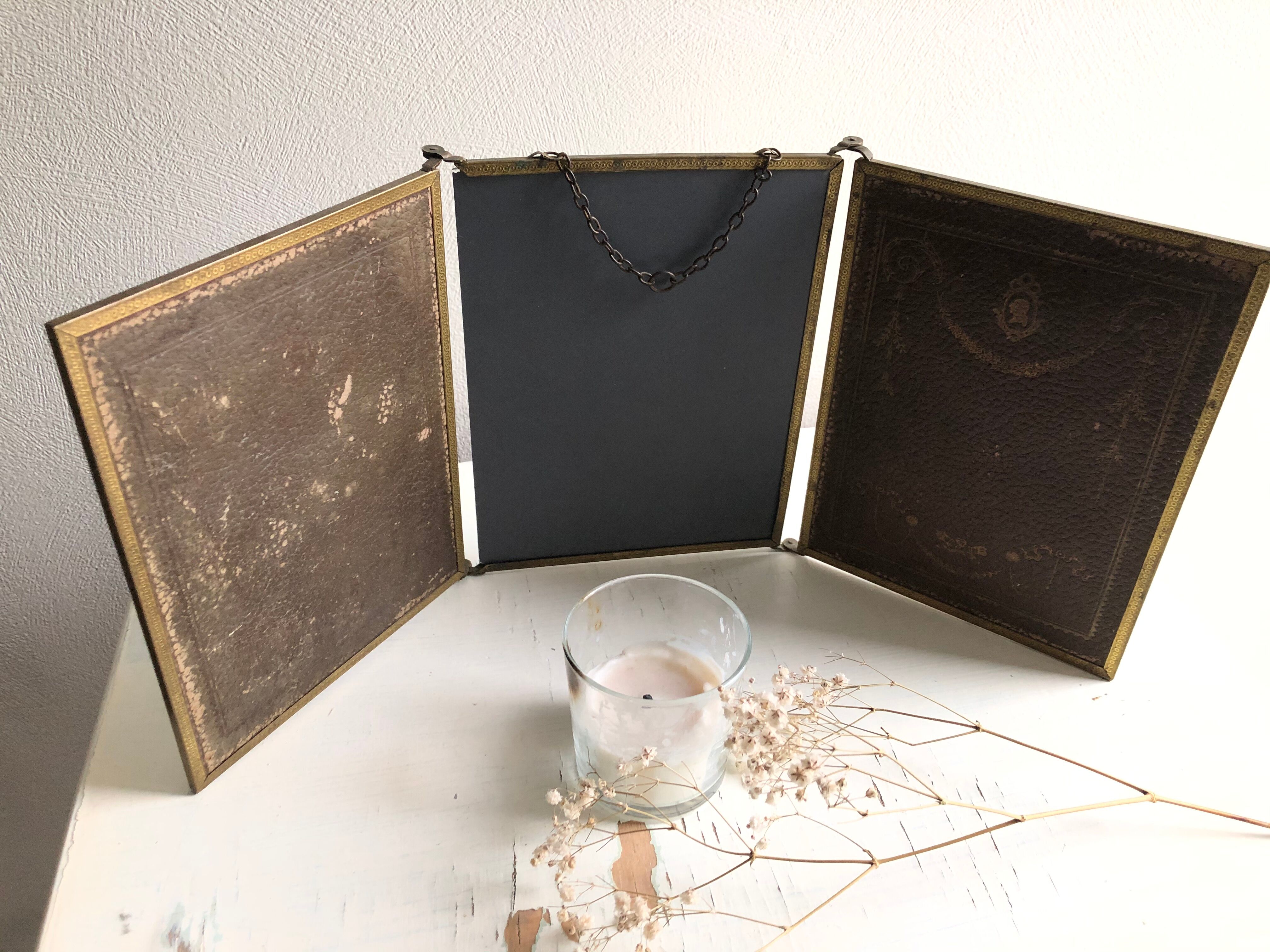 Miroir de barbier triptyque 53 x 22 cm