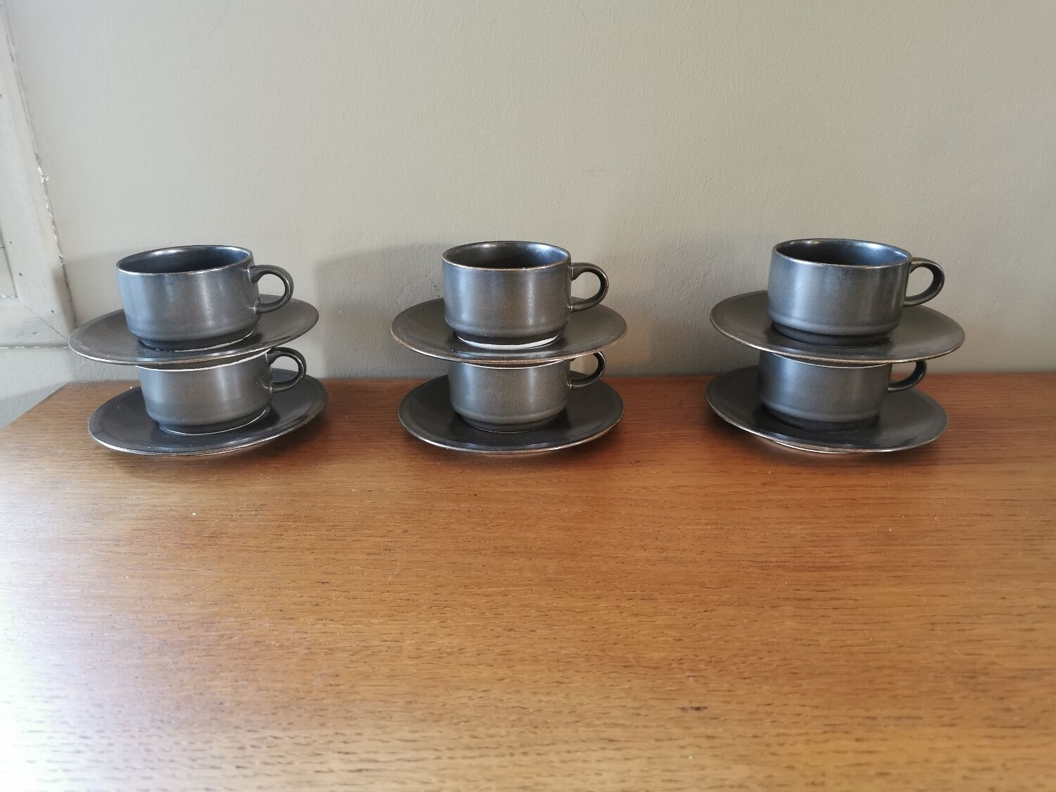 Suite of 6 vintage cups Campana Villeroy and Boch