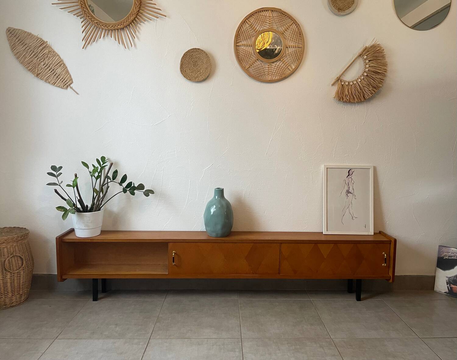 Vintage oak sideboard (shallow)