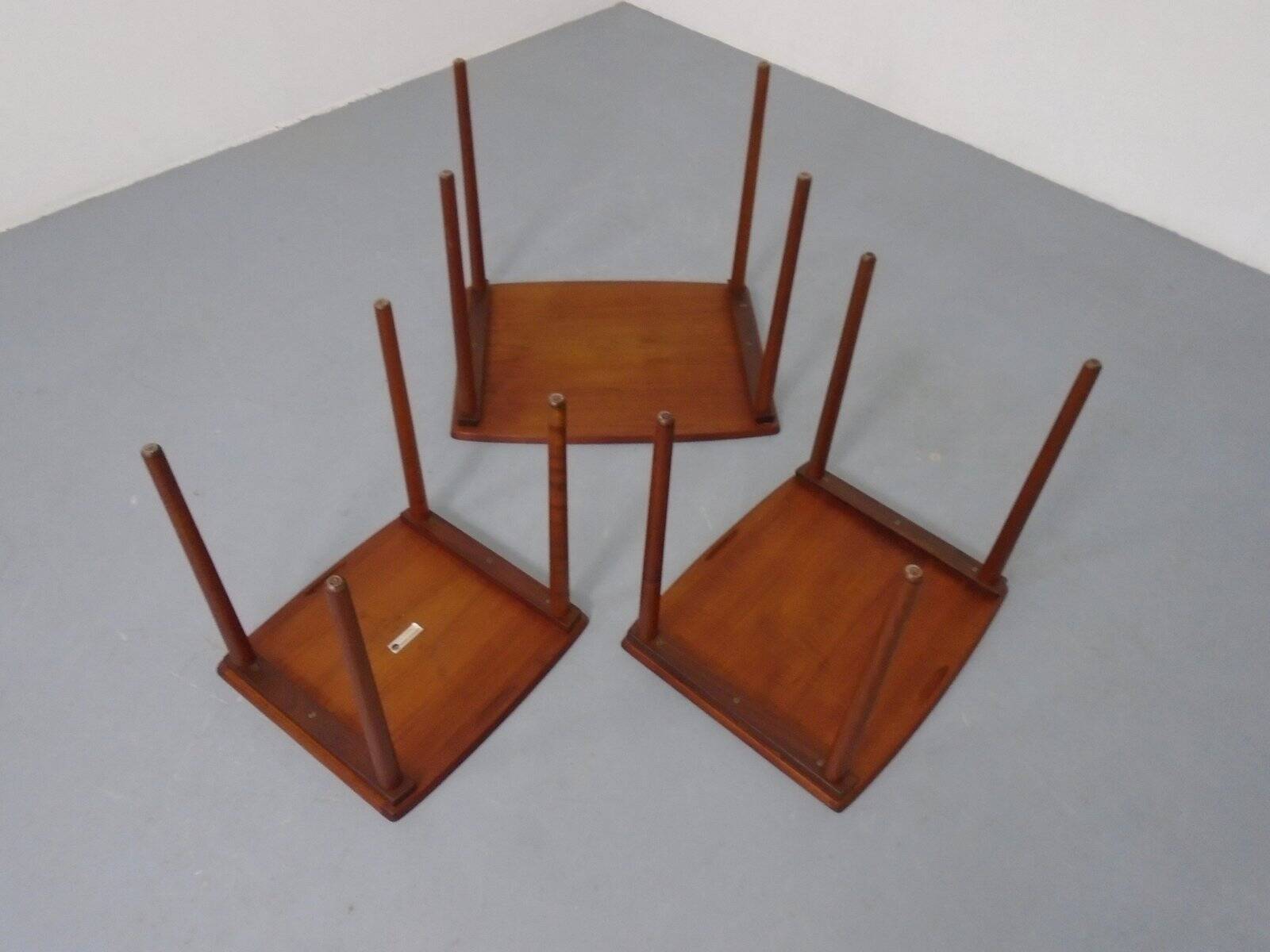Danish Teak Nesting Tables from Møbelintarsia, 1960s, Set of 3