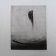 Gravure abstraite minimaliste en noir et blanc de Terry Haass, années 60