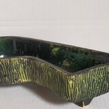 Vintage free-form tripod ceramic cactus planter