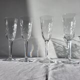 Crystal champagne flutes