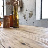 Old farm table with 225 cm extension cords