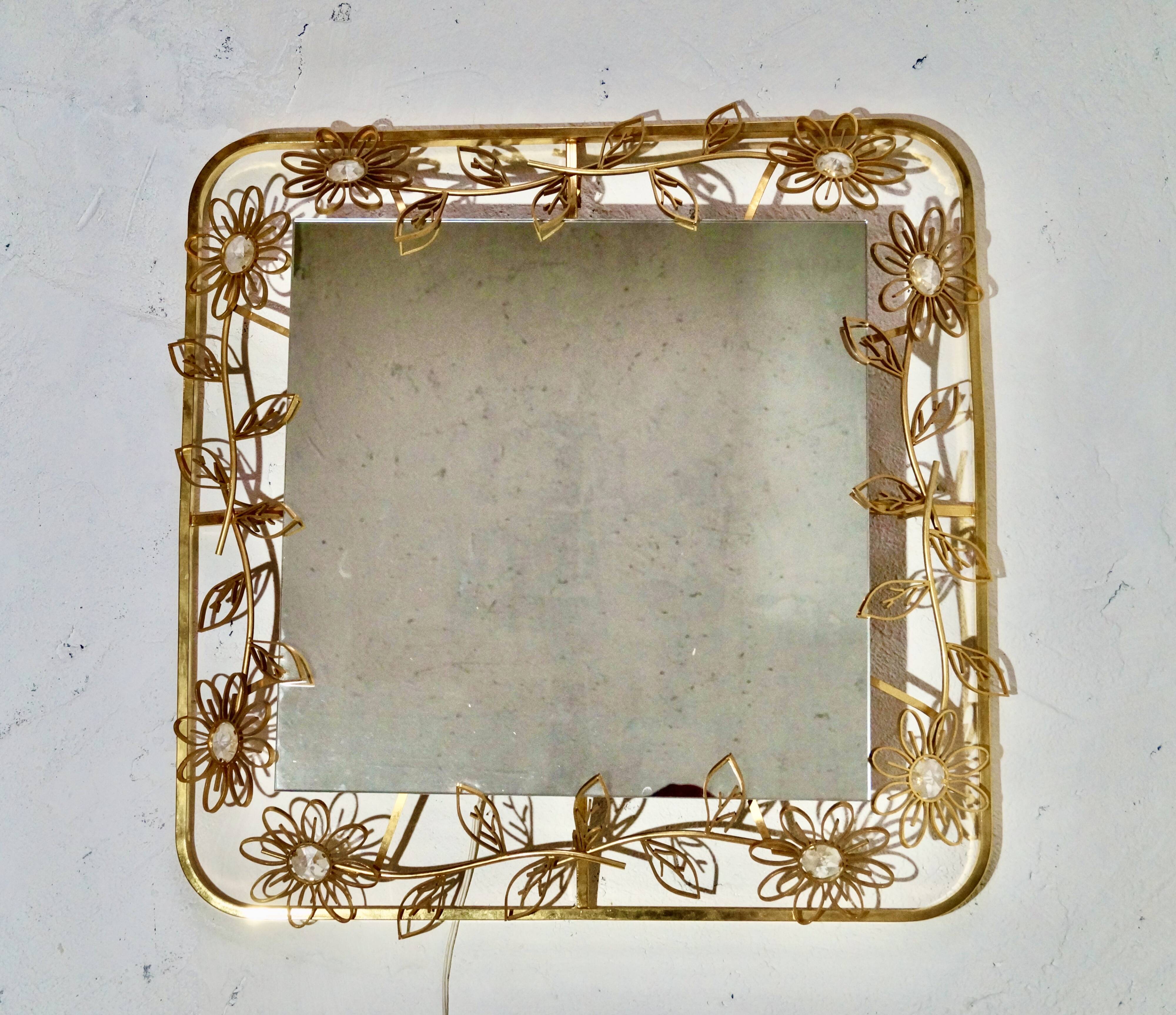 Mirror by Palwa, illuminated, 70s