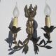 Paire d'appliques en bronze doré style Empire