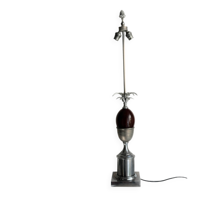 Lampe Ananas en chrome et bakélite Ambre style de la Maison Charles - 1970