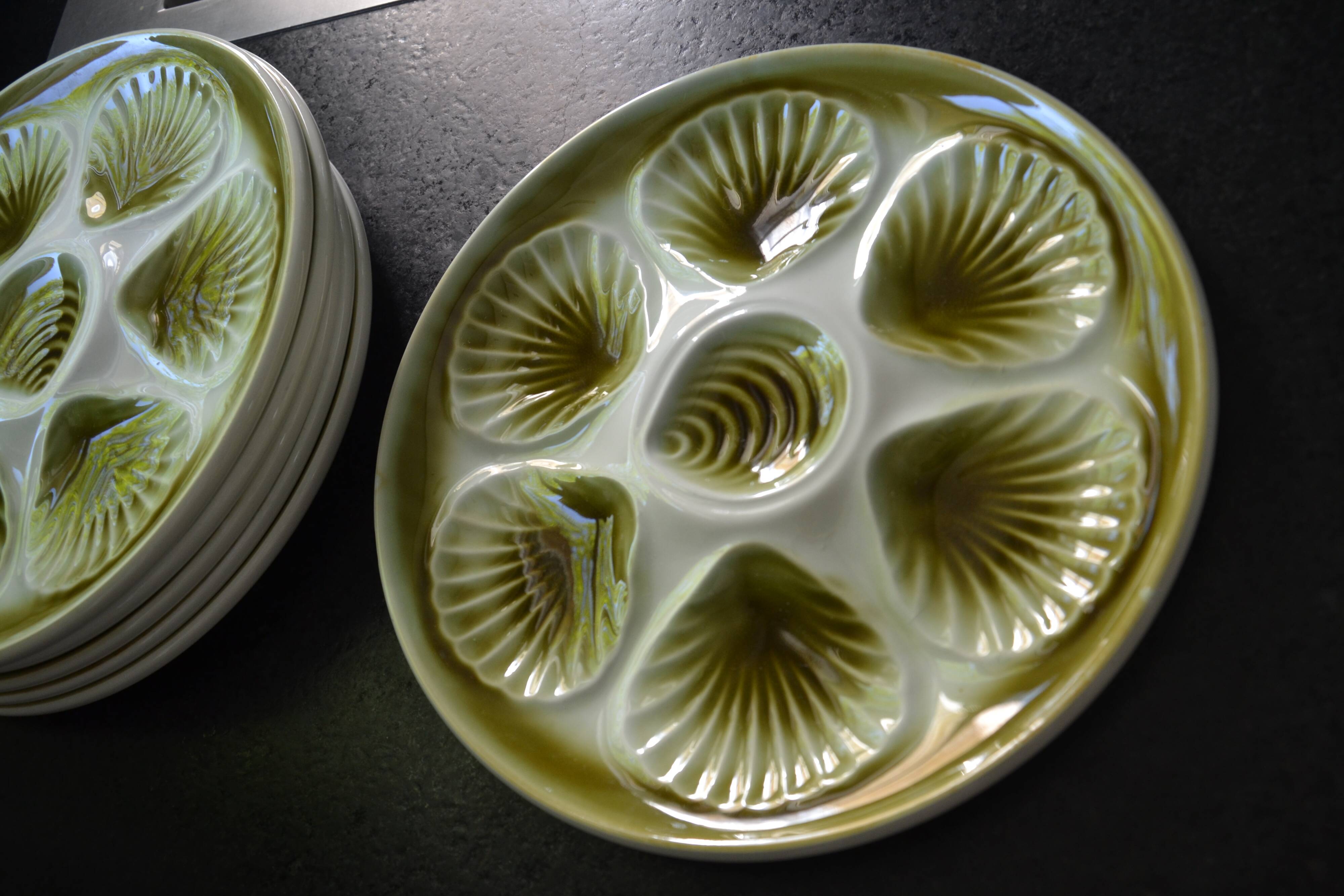 6 Moulin des loups oyster plates