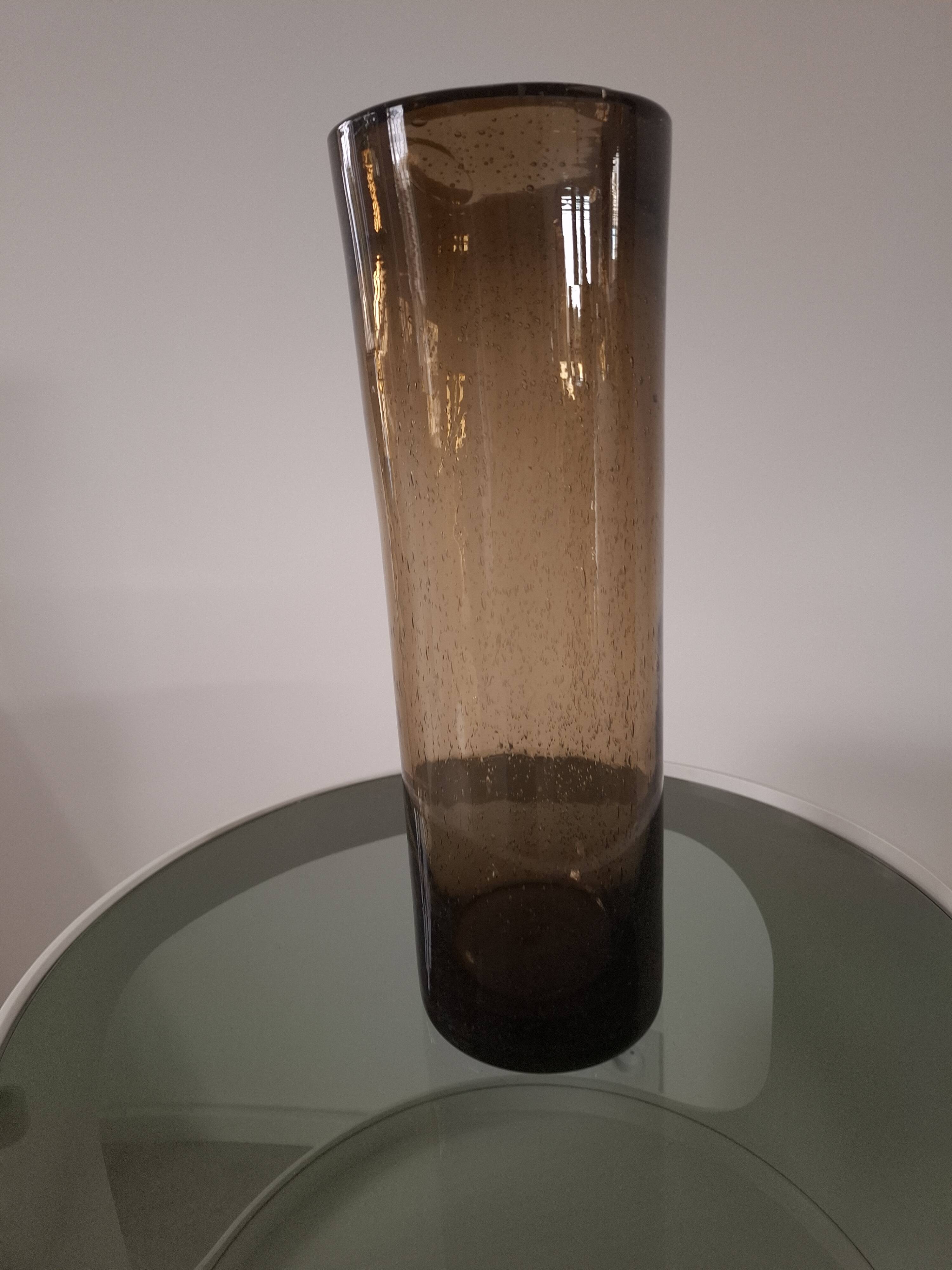 AMBER BLOWN GLASS ROLLING PIN