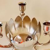 1 3-light candlesticks in silver metal