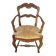 Provencal straw armchair in walnut