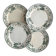 4 ironstone dinner plates "Rosa" Boch Freres Keramis BFK