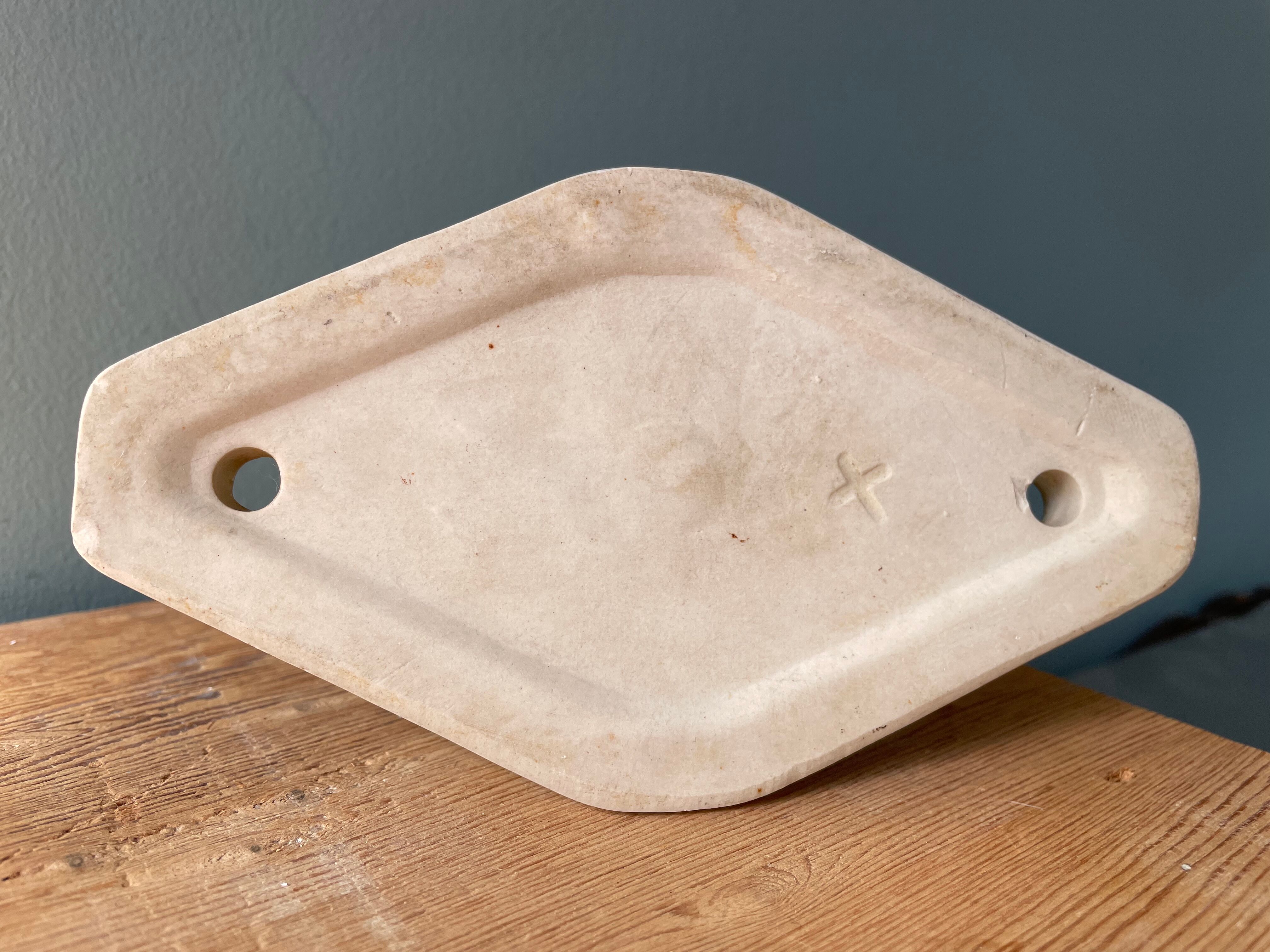 White porcelain towel rack, early twentieth century