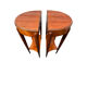 Paire de consoles demi-lune Art Déco en Acajou