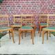 Chaises formica et bois 1950 circa