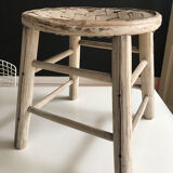 Tabouret traditionnel en châtaignier 1960