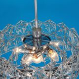 Kinkeldey suspension in chrome and crystal glass, Germany, 1970s.