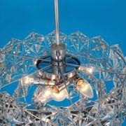 Kinkeldey suspension in chrome and crystal glass, Germany, 1970s.